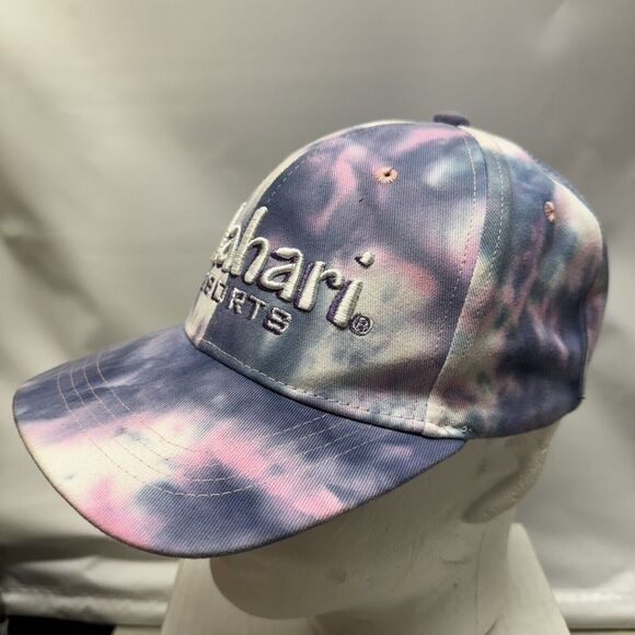 Kalahari Resorts Hat Cap Adjustable Strap Tie Dye Pink & Blue Baseball Hippie - Picture 8 of 12